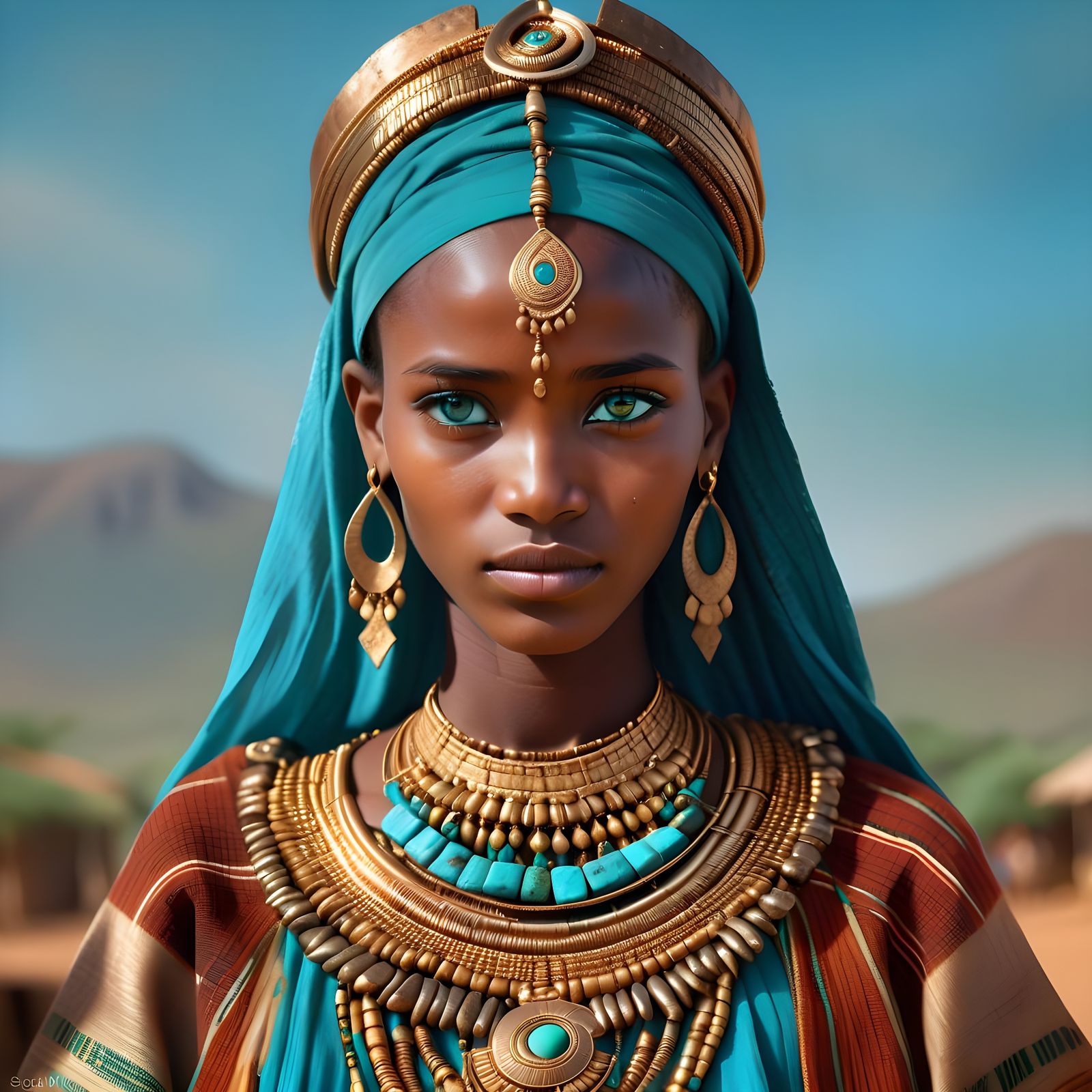 Ethiopian Princess in Traditional Attire