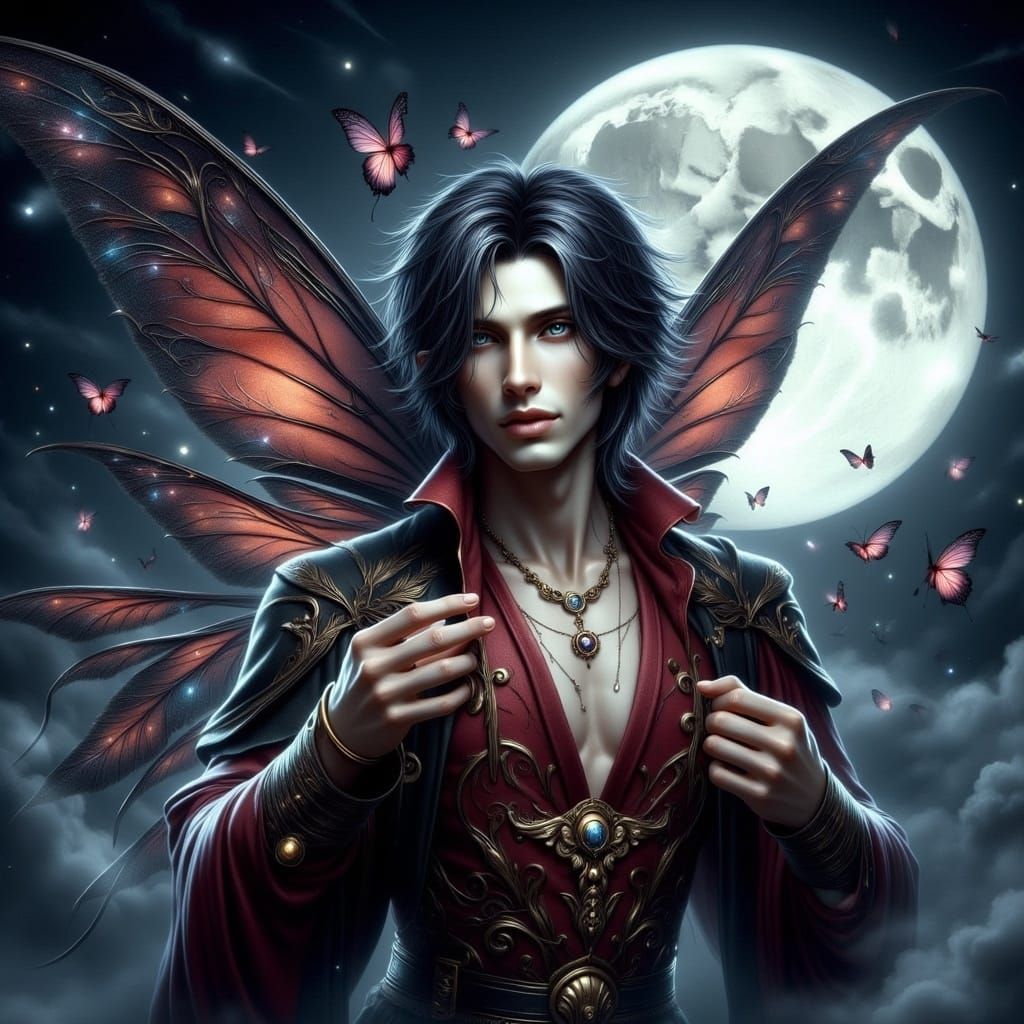 Ethereal Male Fairy Digital Rendering