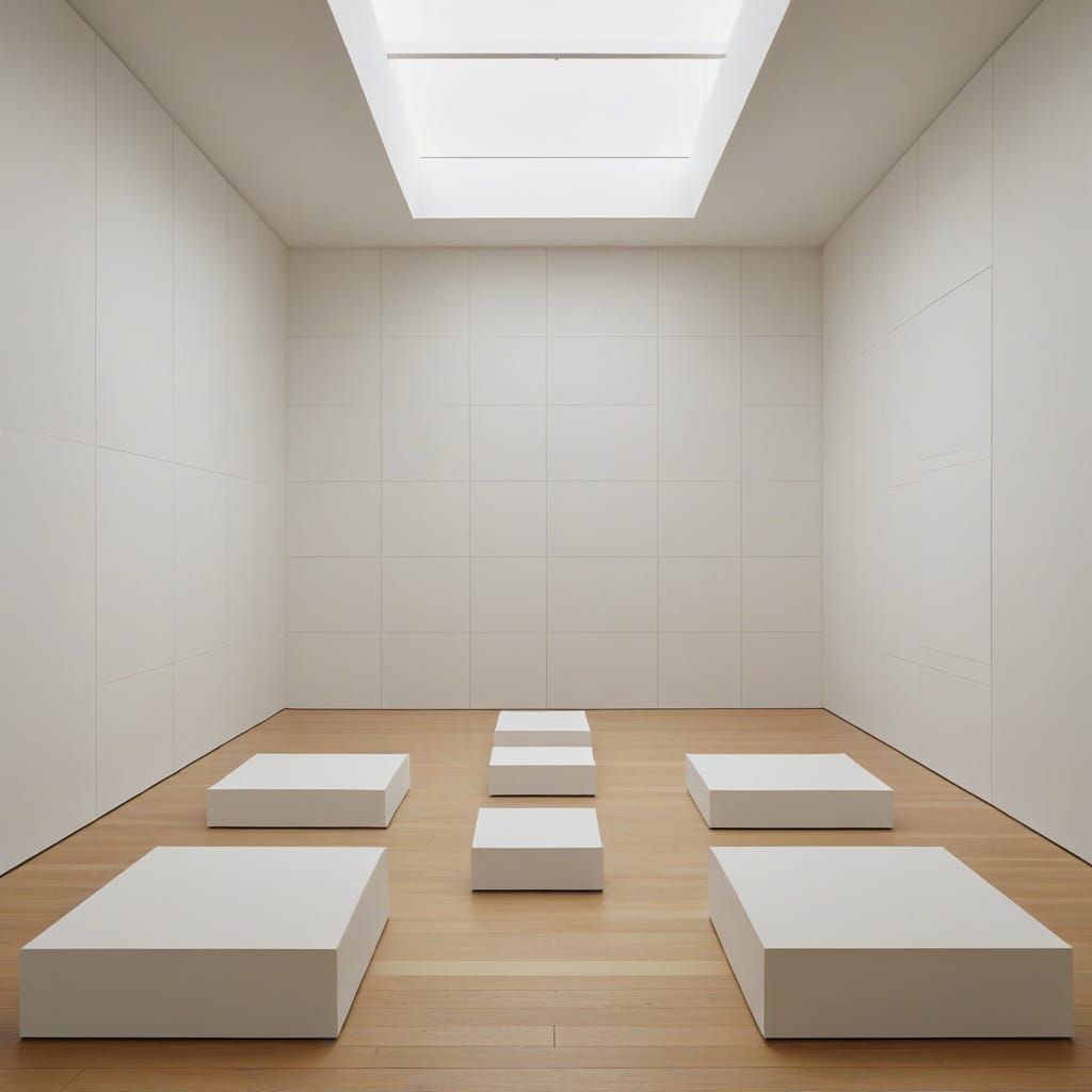 Minimalist Geometric Forms in Pale Tones