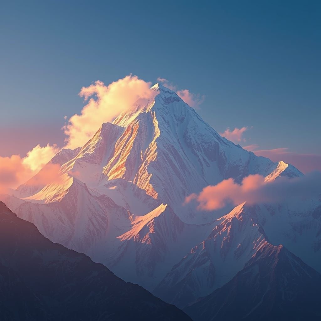 Everest in Golden Dawn Light