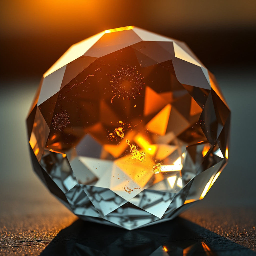 Crystal Prism Refracting Sunlight in Hyperrealistic Detail