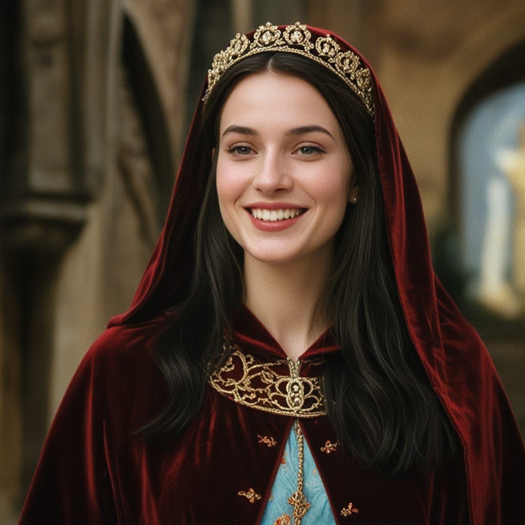 Medieval Princess in Vibrant Fauvist Cloak