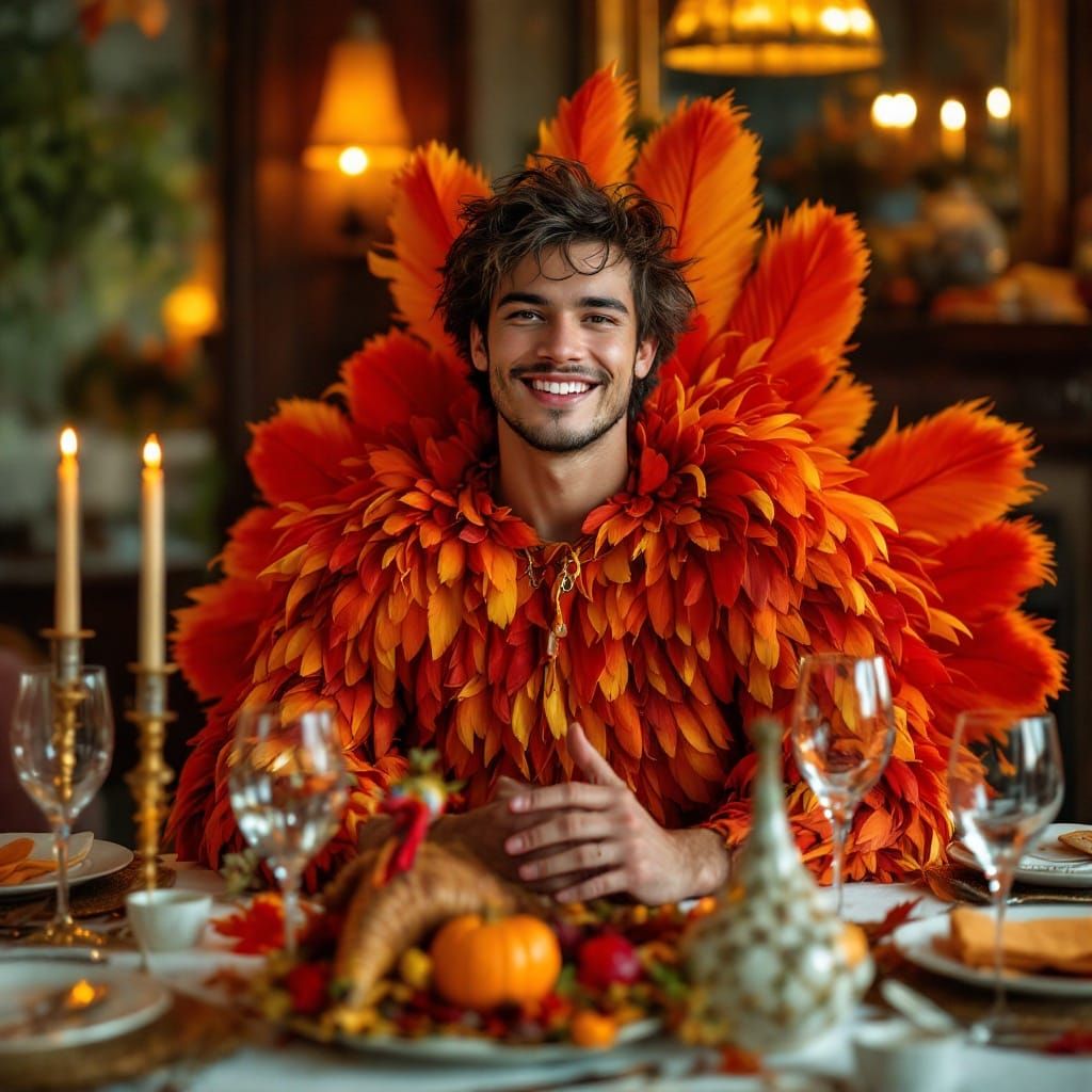 Guy in a Turkey Costume 241121A