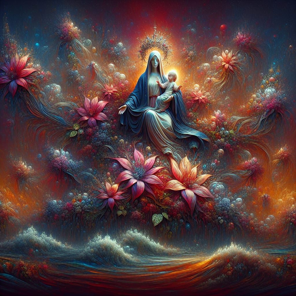Holy Mary as Flower of Incorruption: Matte Painting