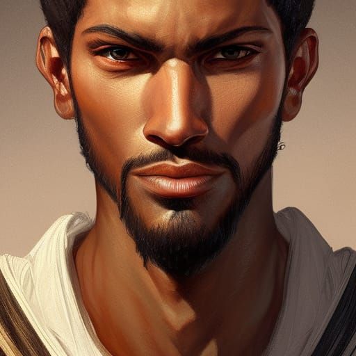 Fantasy Portrait of Arabic Man in RPG Style