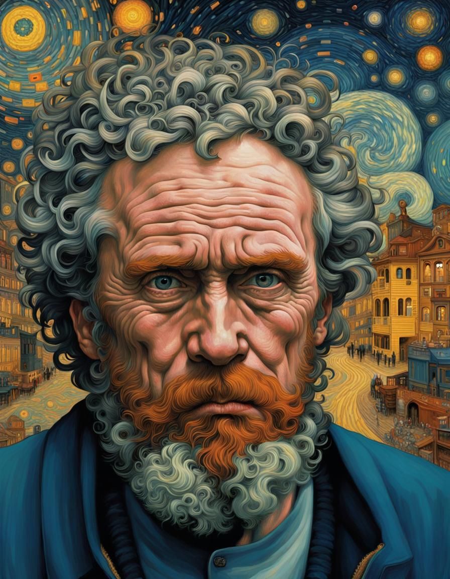 Crowded Place: A Fractal Portrait in Fantasy Art Style