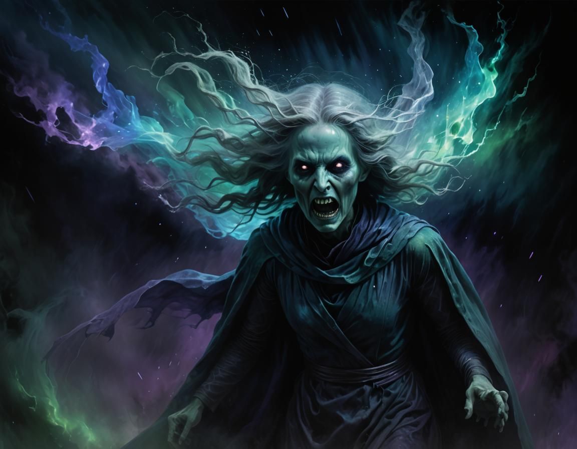 Terrifying Wraith Ghost in Dark Fantasy Art