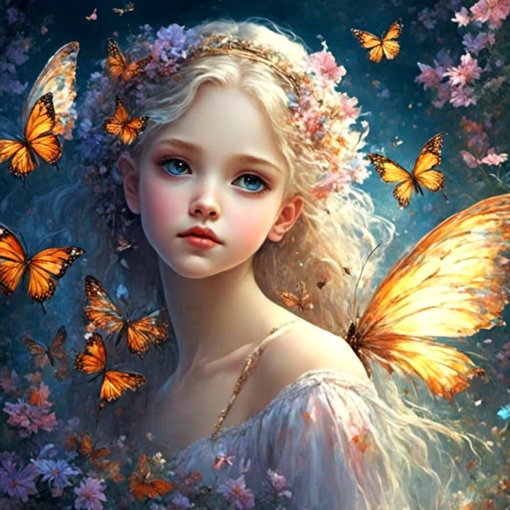 Soul Painted Like Butterfly Wings in Sci-Fi Fairytale