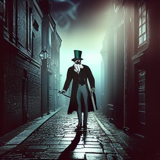Dramatic Digital Painting of Jack the Ripper