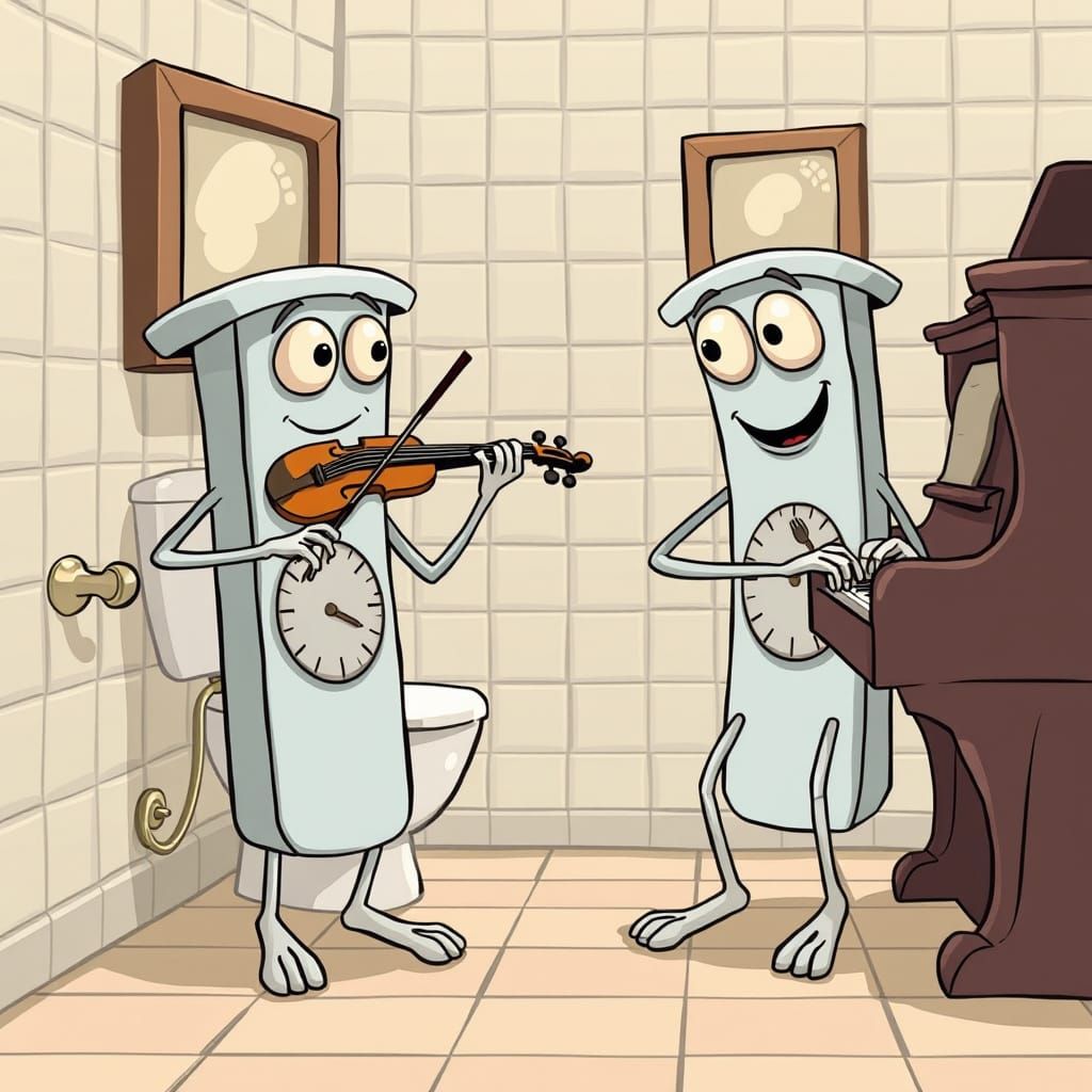 Amusing Bathroom Scales Play Musical Instruments