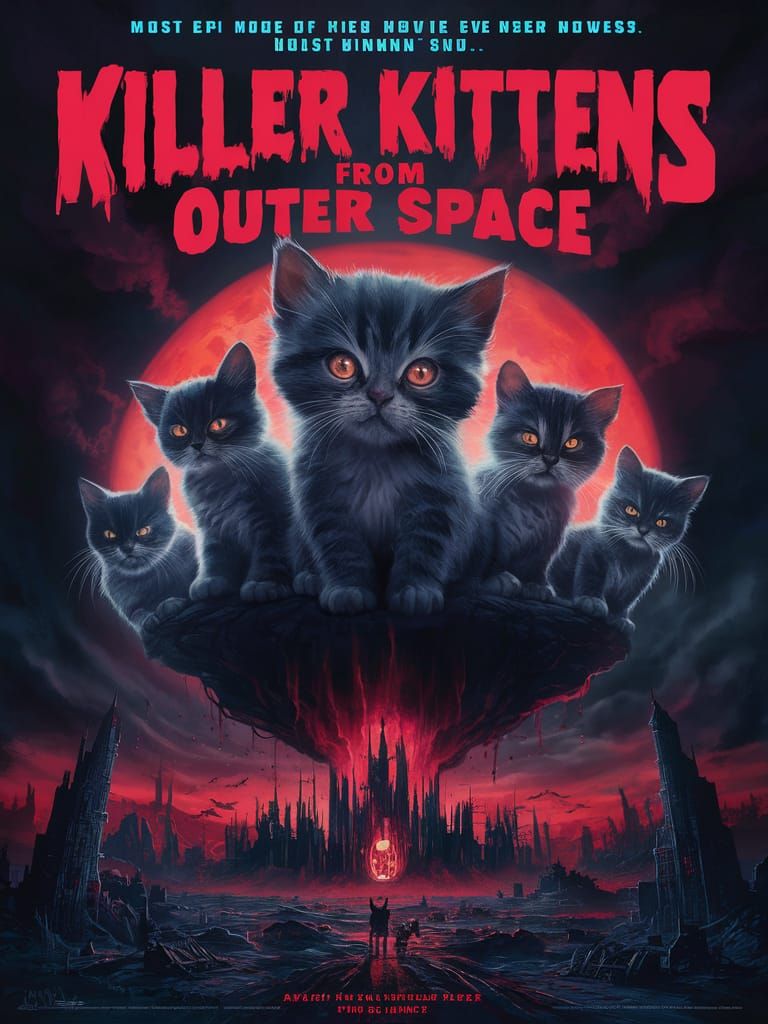 Movie Poster "Killer Kittens From Outer Space"