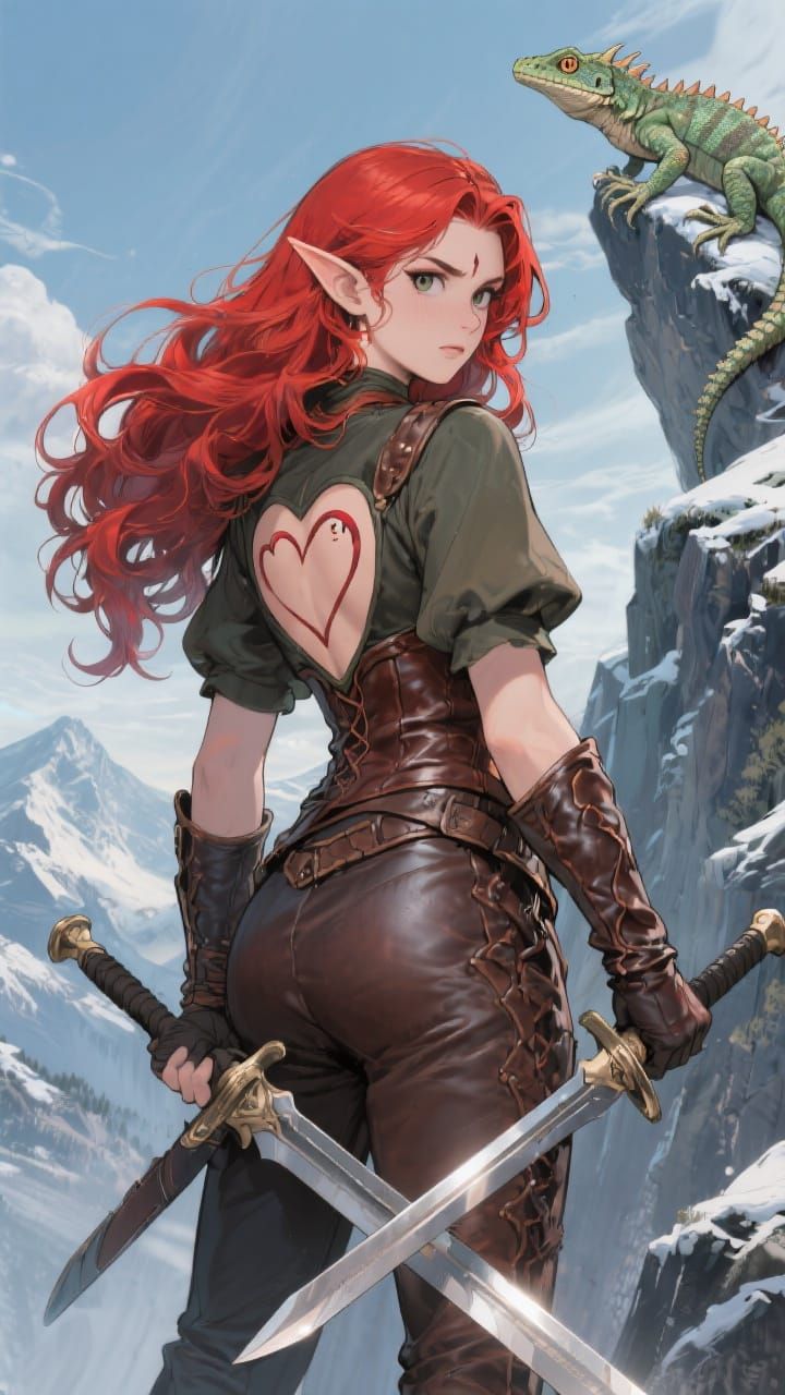 Fae Warrioress Elaina in Manga Art Style