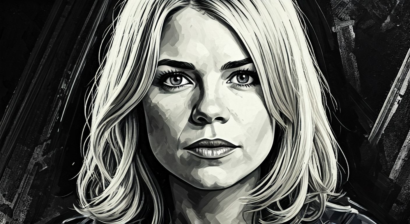 Billie Piper as Rose Tyler in Abstract Gestural Style