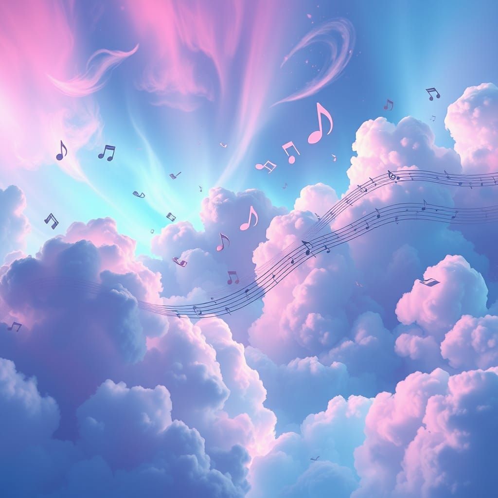 Celestial Melody in Iridescent Hues