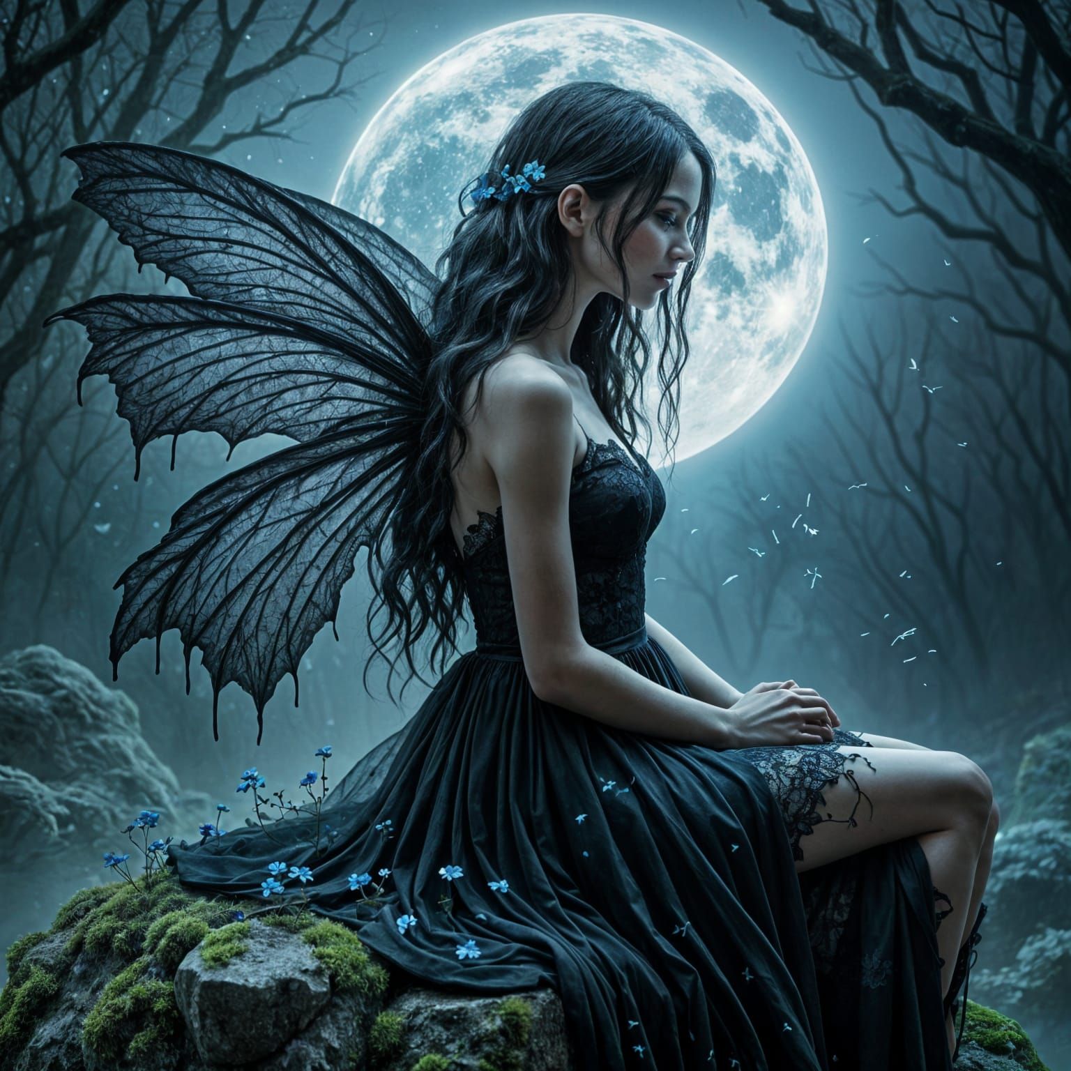 Gothic Fairy in Lunar Glow