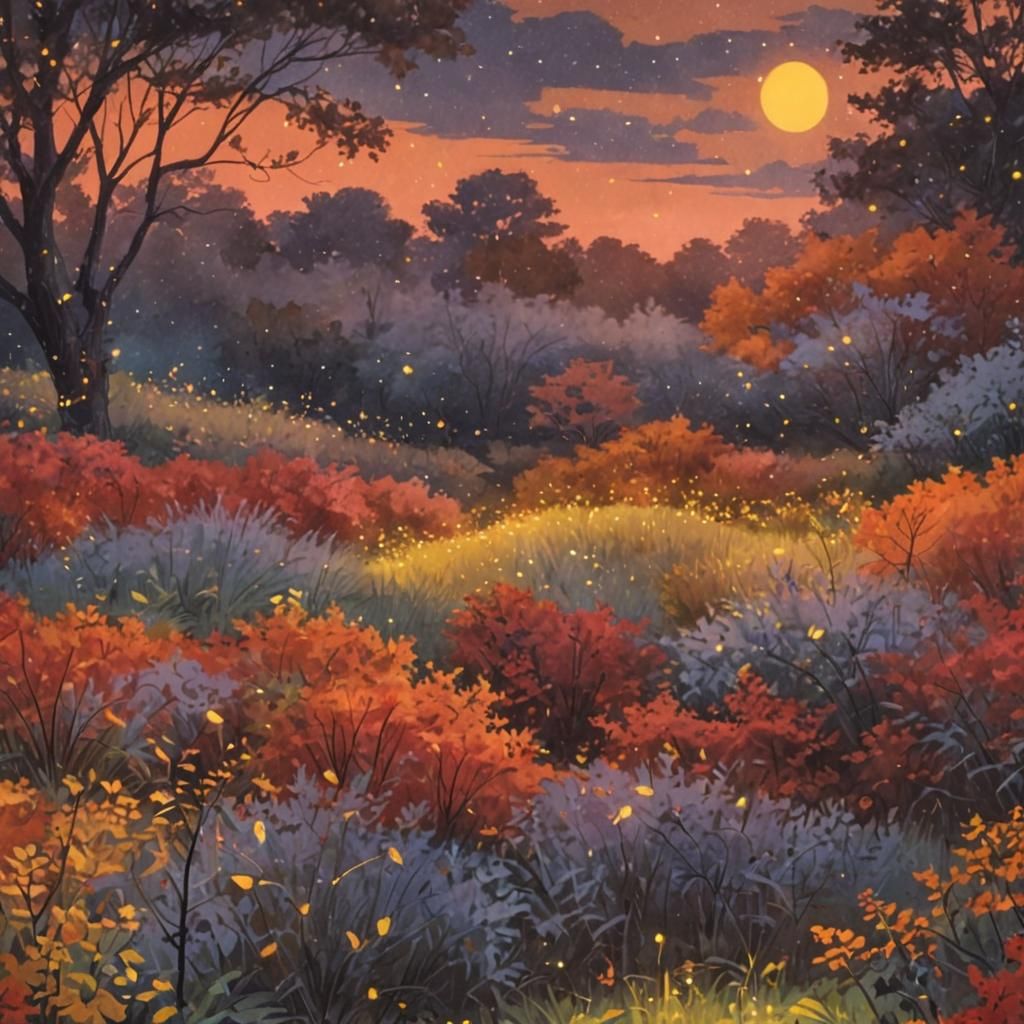 Fireflies Light Up the Night Sky