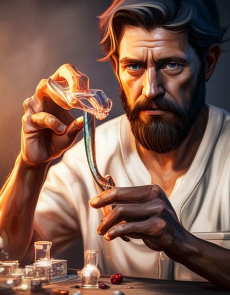 glassblower sculpting