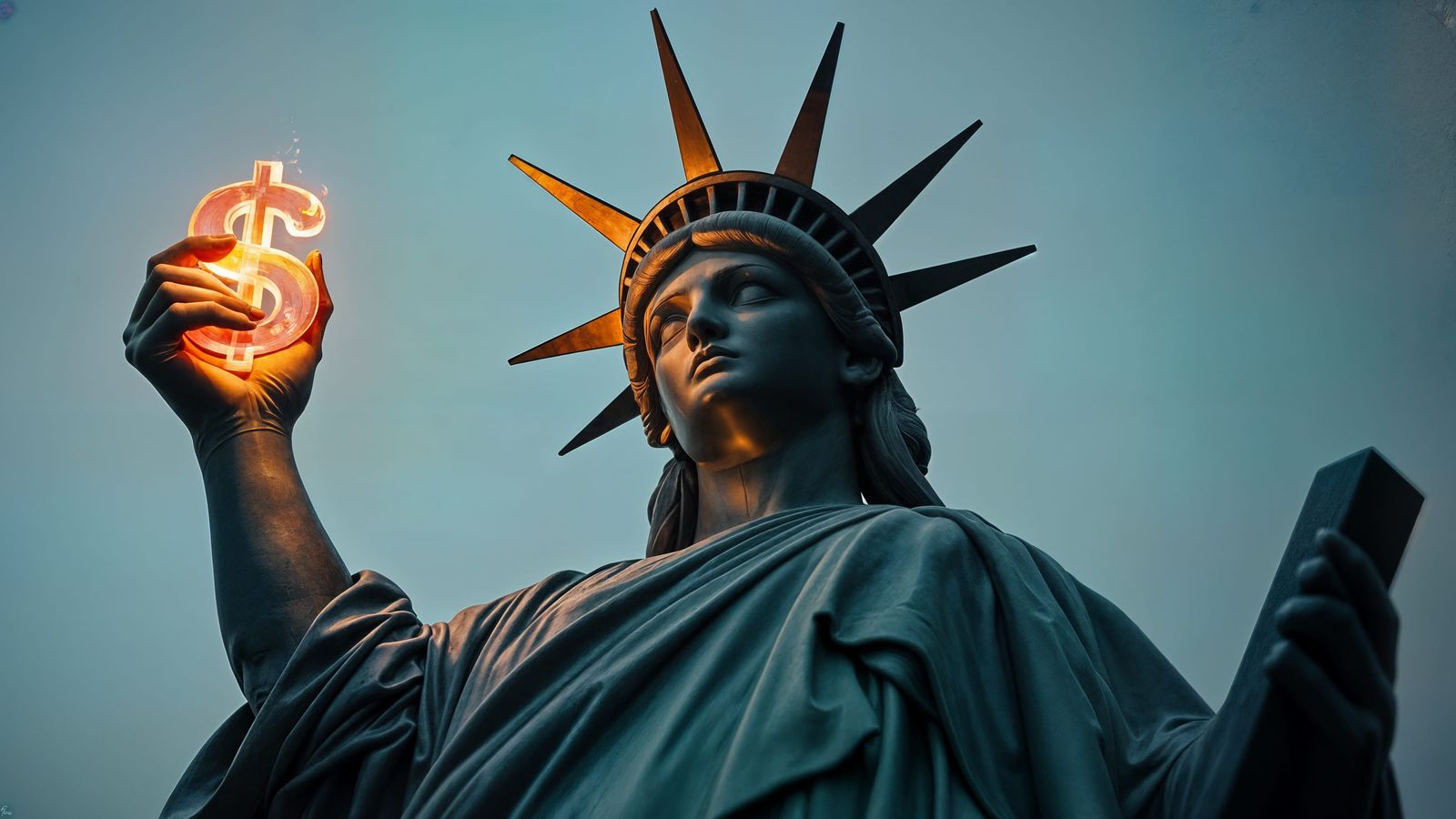 Wealthy Philanthropist Receives Glowing Dollar Sign from Sta...