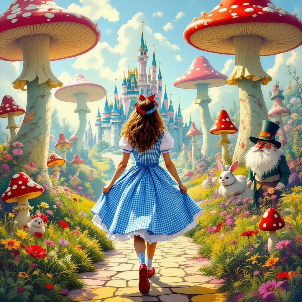 Dorothy's Surreal Adventure in Whimsical Wonderland