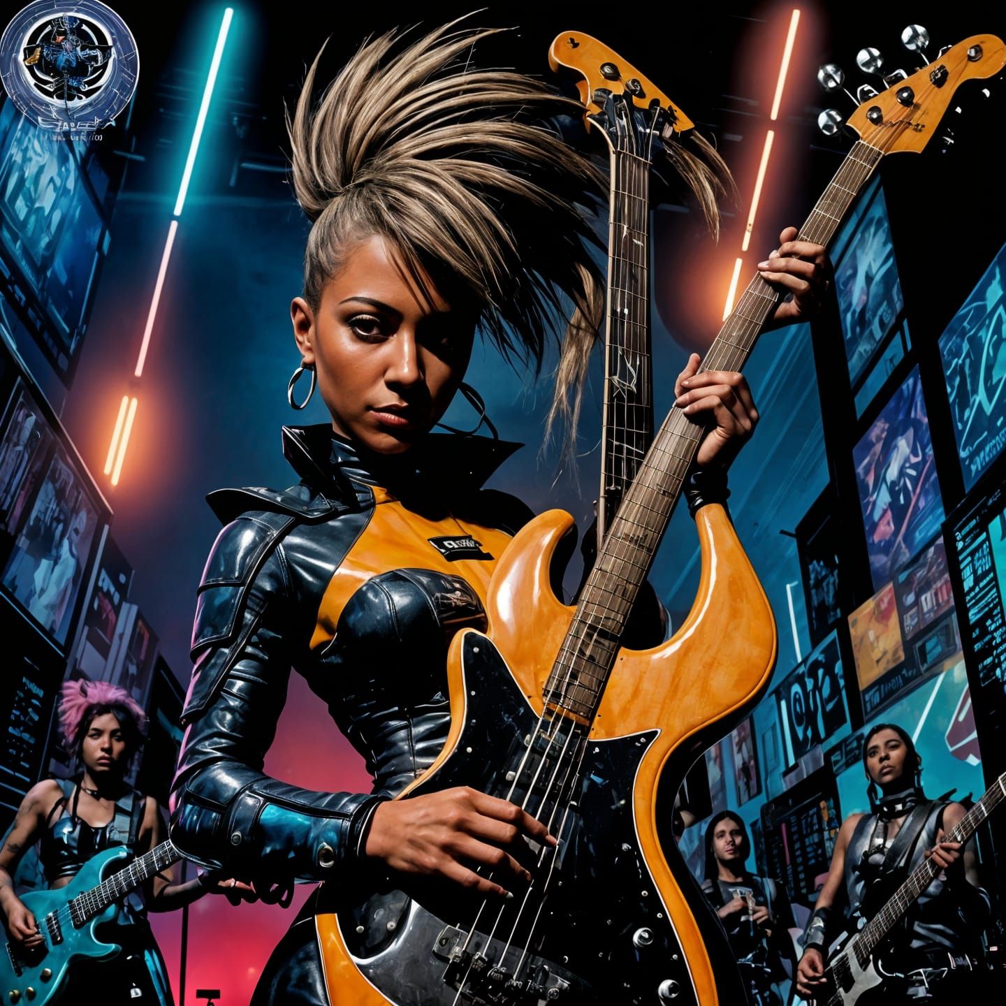 Cyberpunk Comic Book: Clare Voyancé and Gynoid Band