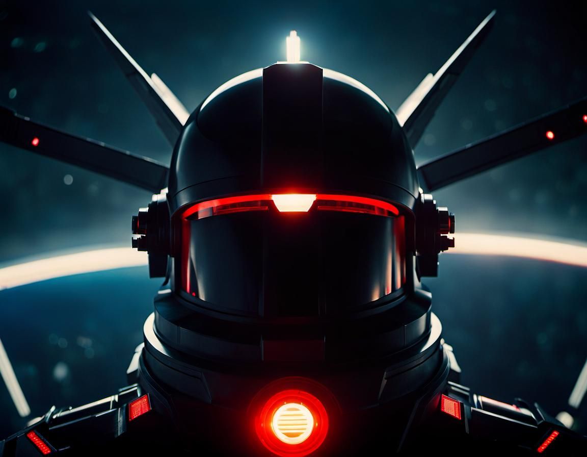 Evil Spaceship in Retro Sci-Fi Style