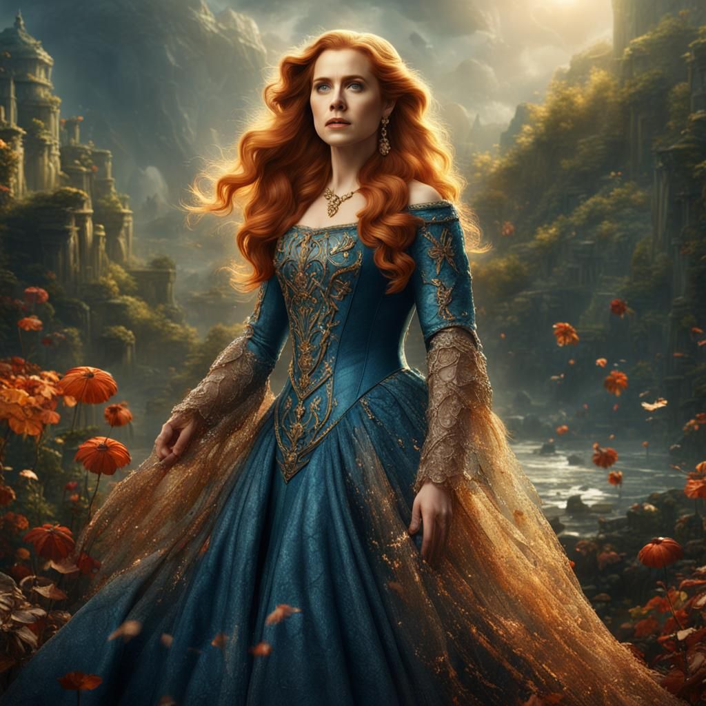 Amy Adams in a Beautiful Dress: Matte Painting