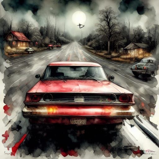 <lora:Jansson Style  SD:1.0> Give me an interstate alibi
A hundred miles of never mind why
The wind is a witness that wo...