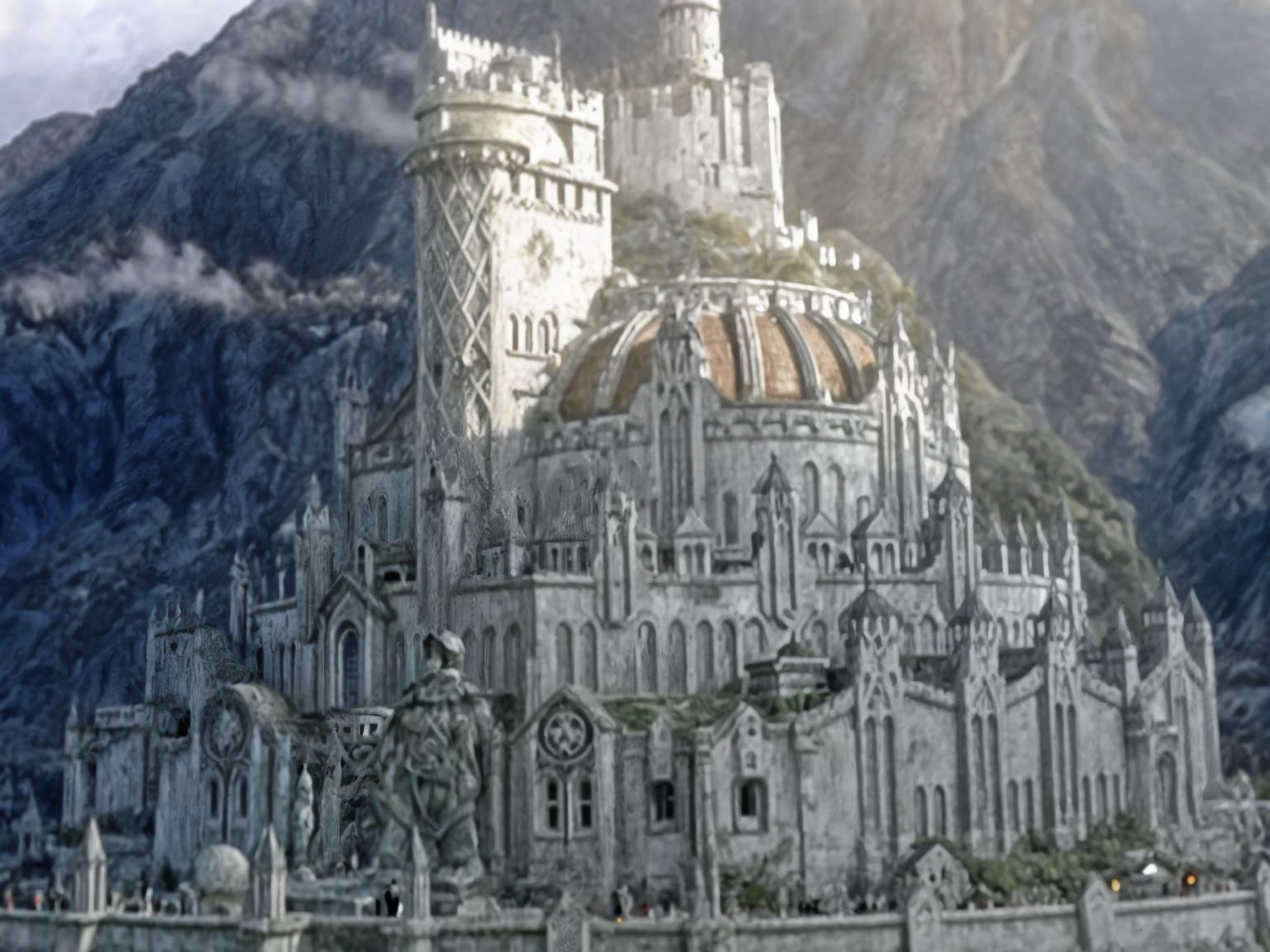 Minas Tirith's Venerable Glory in Decline