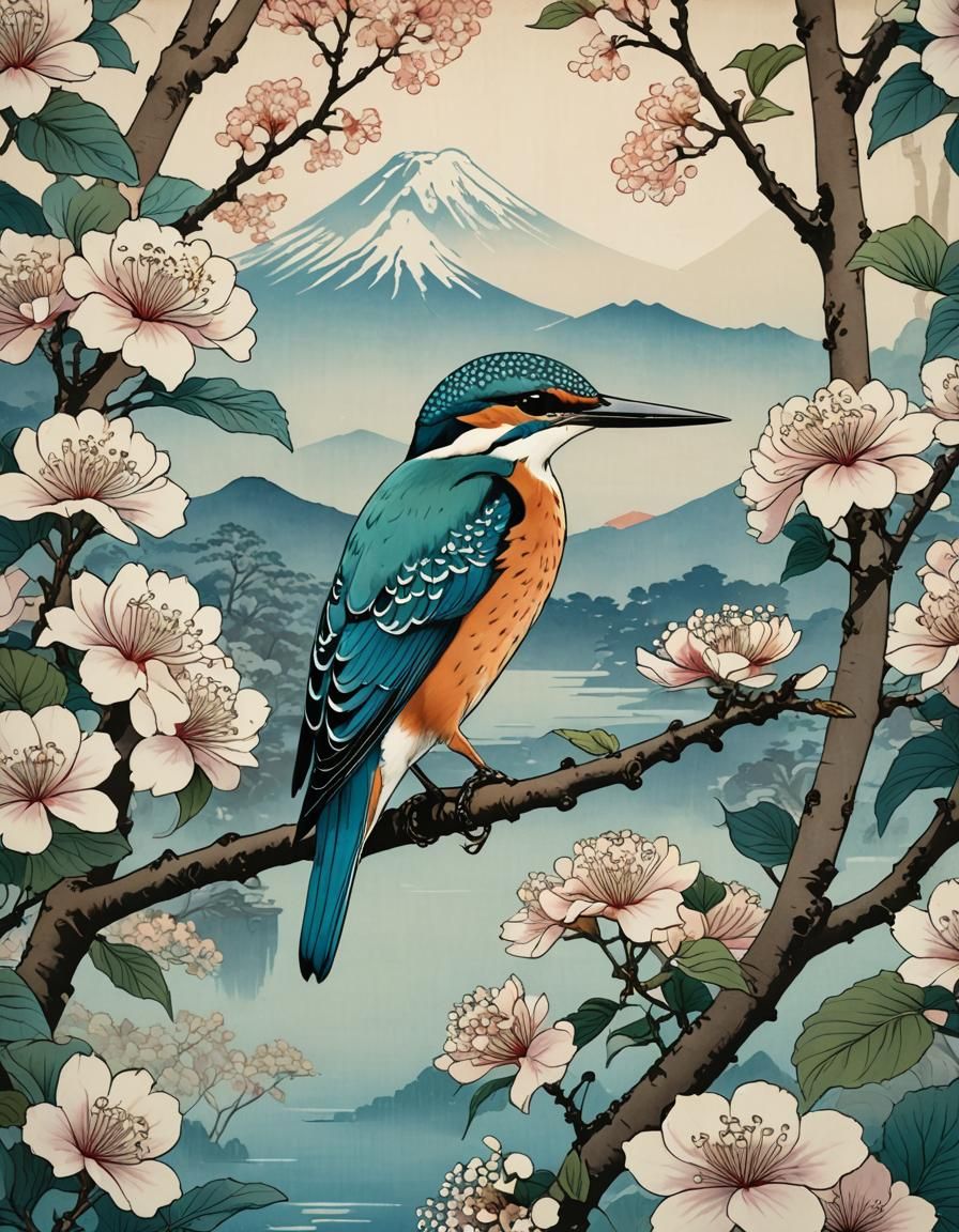 Kingfisher (Hiroshige)