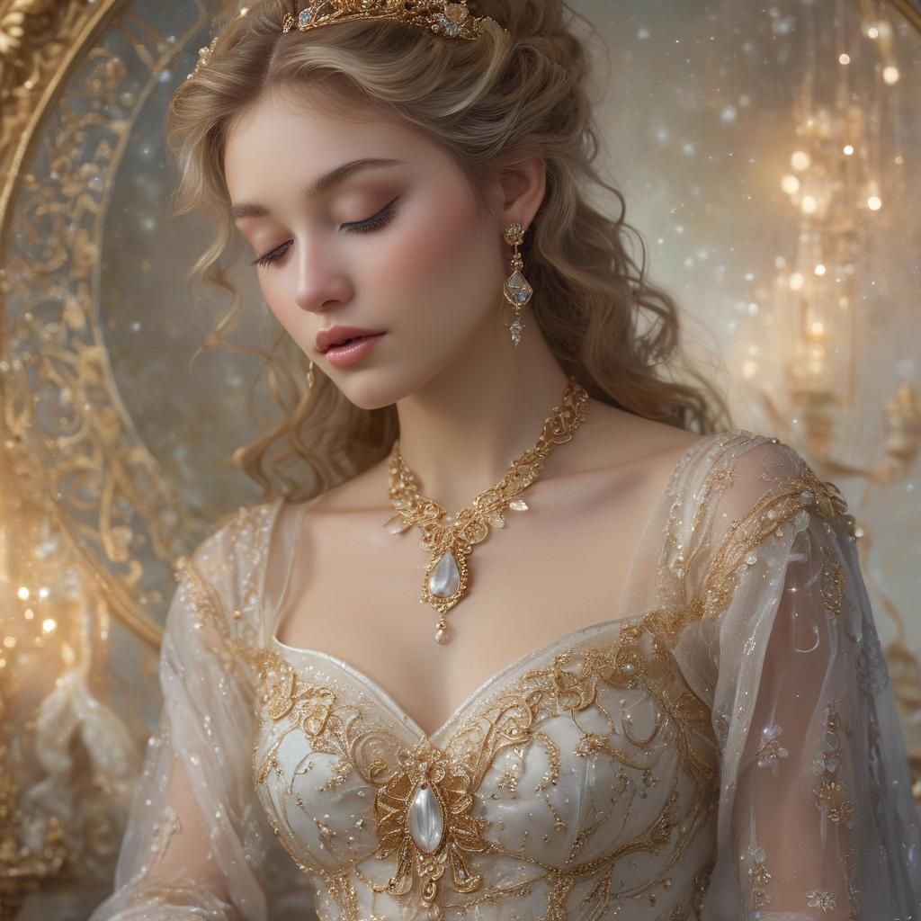 Moon Goddess in Ethereal Fantasy Style