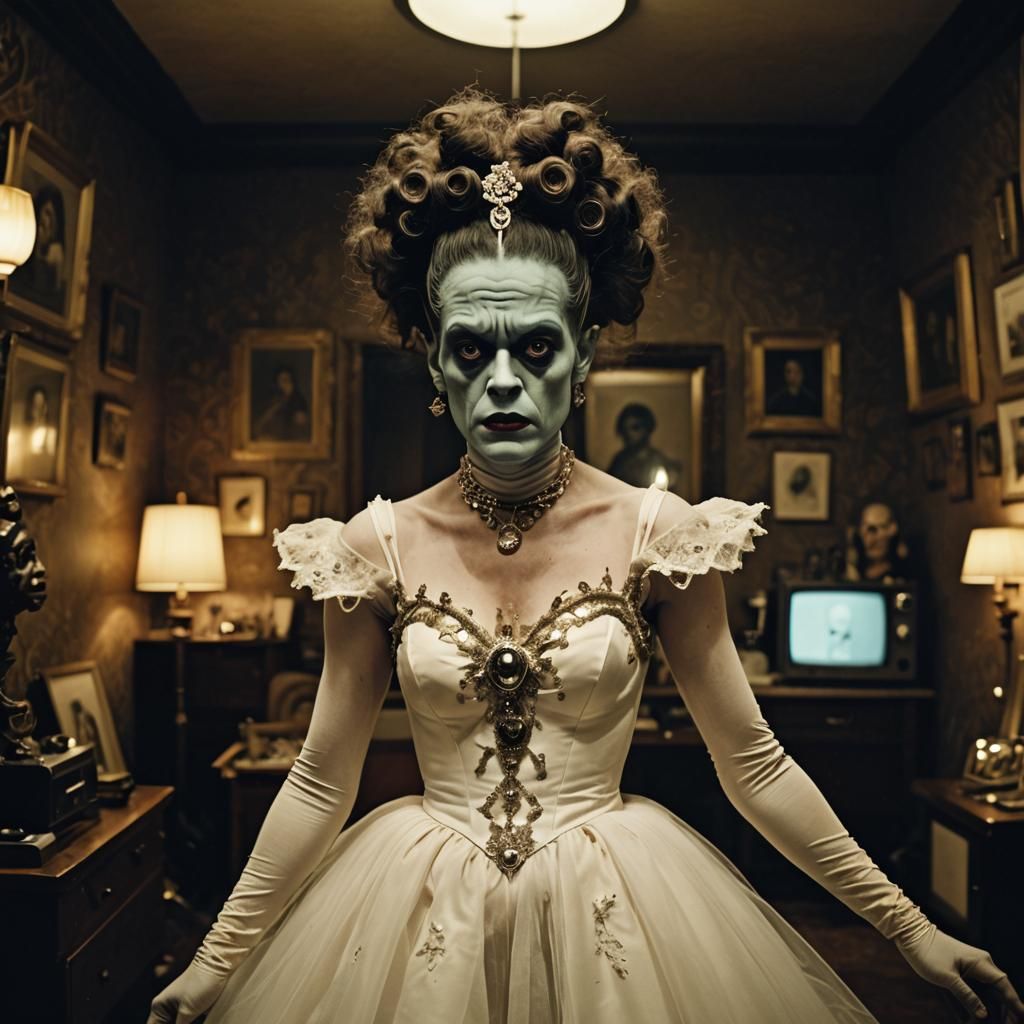 Ballerina Vomiting Puppet Show in Apocalyptic Sky