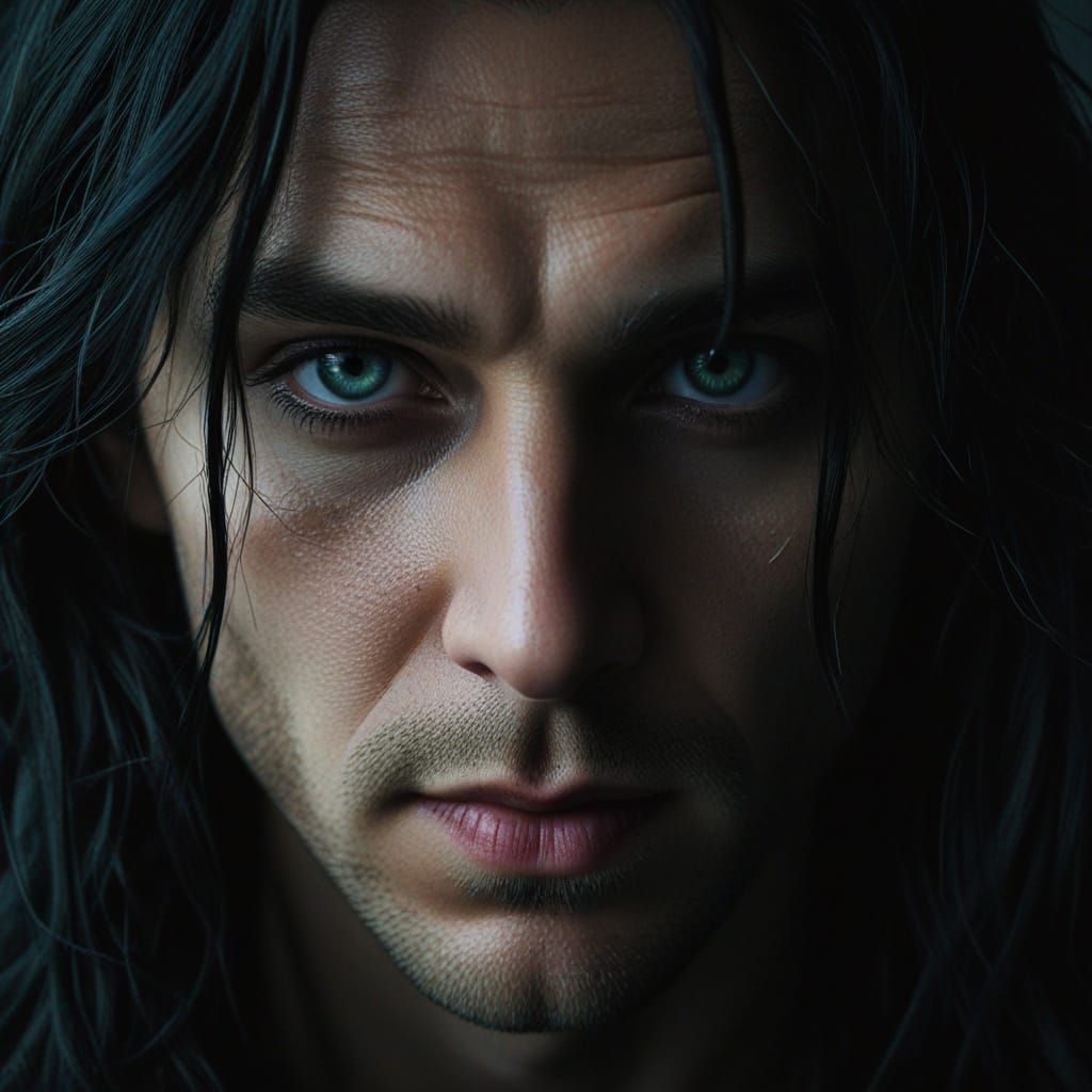 Dark Fantasy Portrait of Loki, Enshrouded in a Haunting Aura...