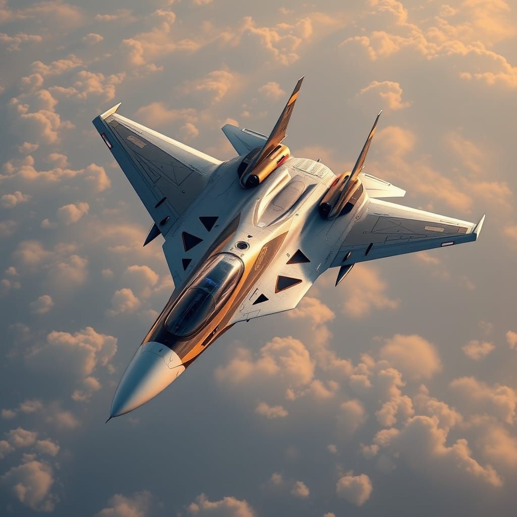 Sleek Futuristic Fighter Plane of Tomorrow