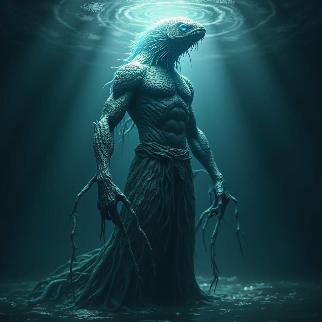 Mystical Dagon God Rises from the Depths