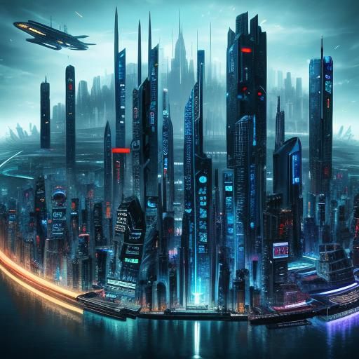 Futuristic Cityscape with Modern Architecture