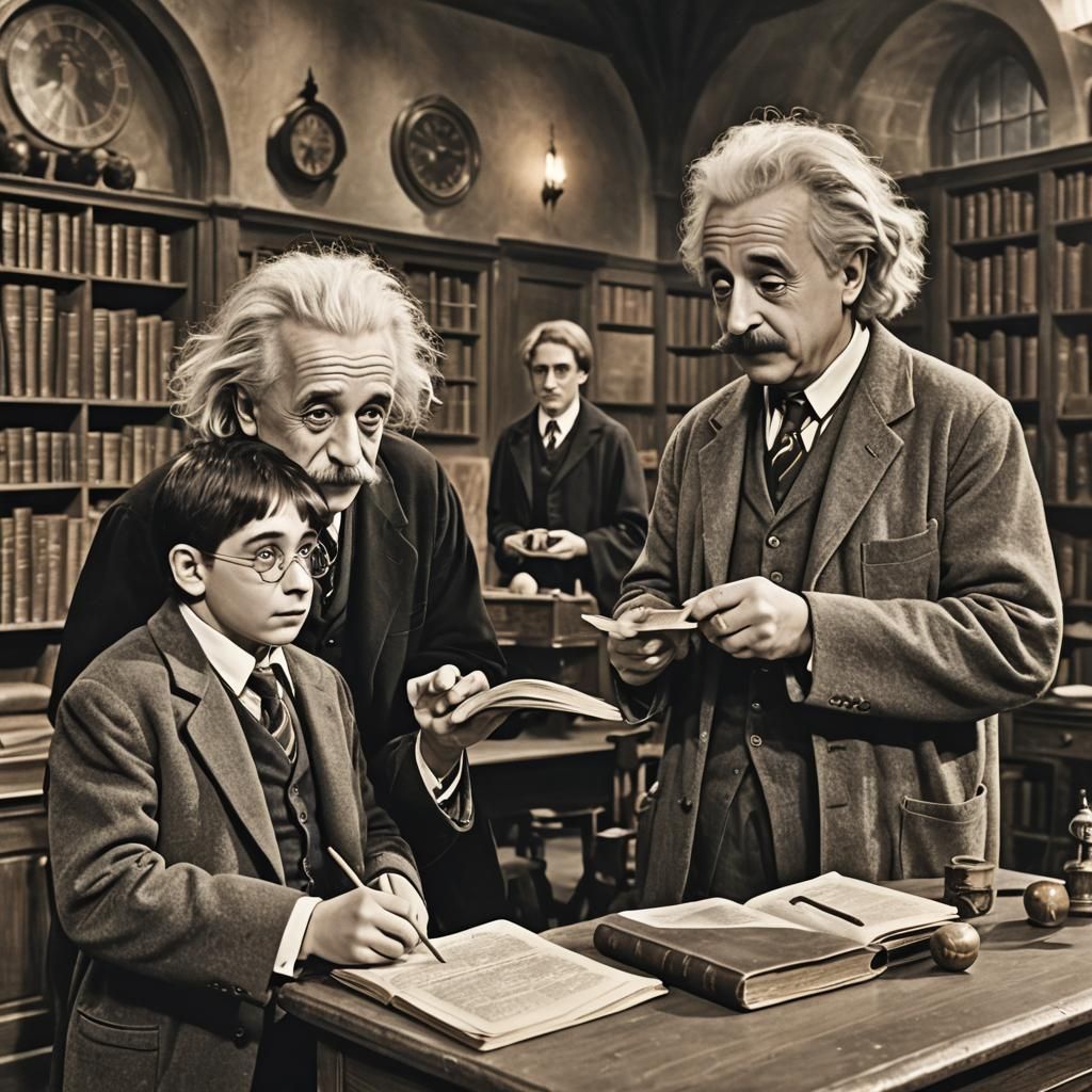 Einstein and Harry Potter Do Magic at Hogwarts