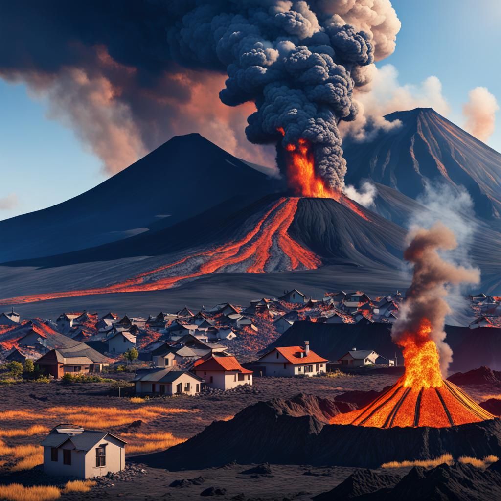 Volcanic Eruption Concept Art in 8k Resolution