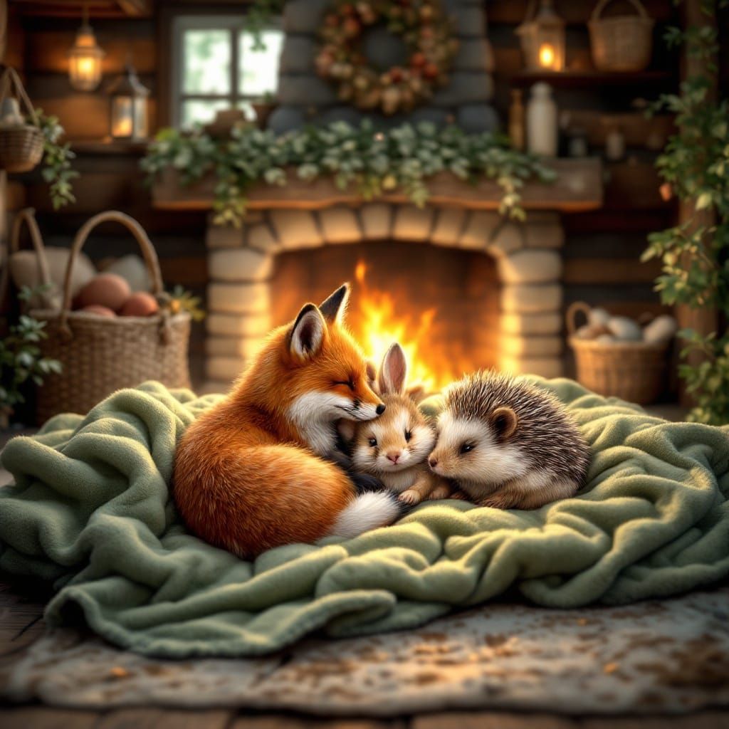 Whimsical Winter Gathering in a Cozy Cabin