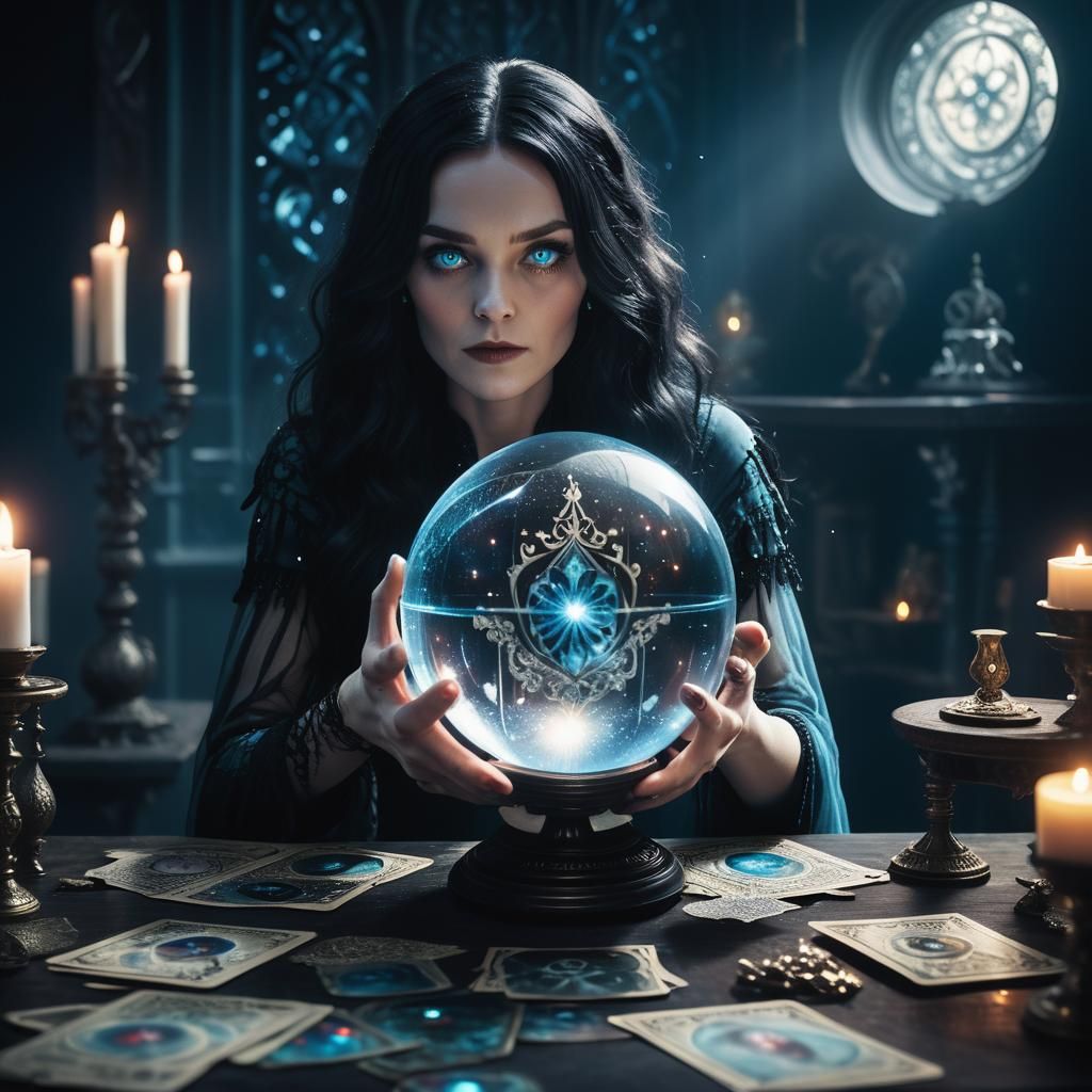 Mysterious Woman with Crystal Ball, Film Noir