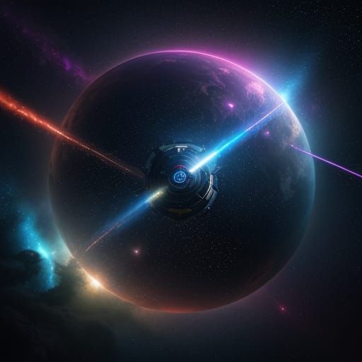 Galactic Odyssey in Vibrant Digital Painting