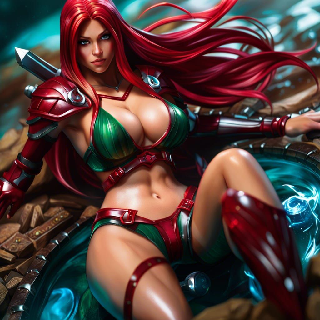 Katarina from League of Legends in Hyperrealistic Style