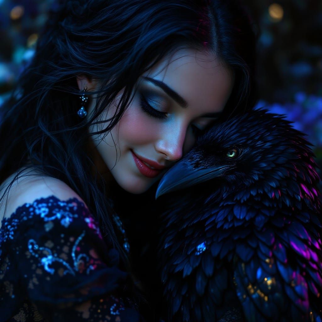 Corvus corax Snuggle time…