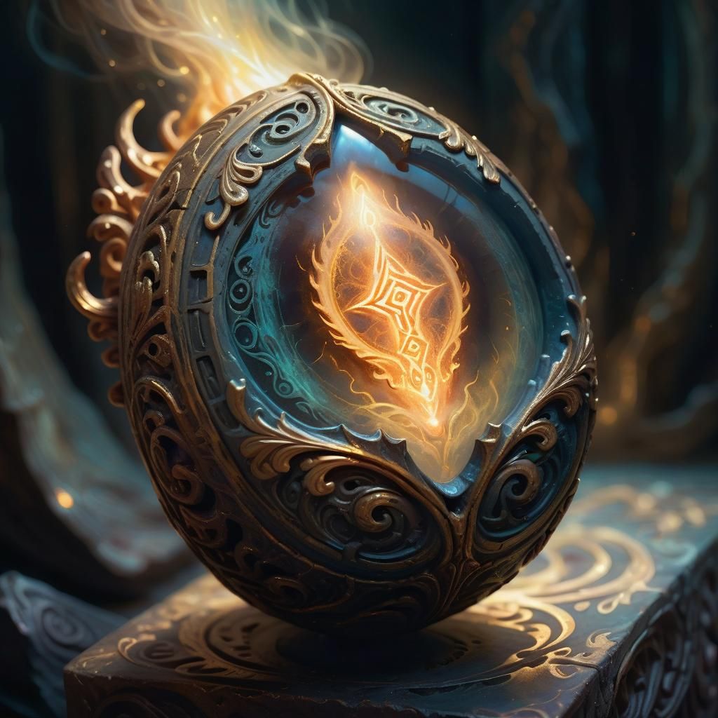 Gothic, Mysterious Soul Fragment in an Ornate, Eerie Object