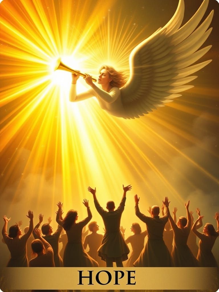 Radiant Archangel Summons Hope in Angelic Style