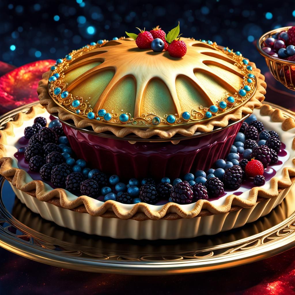 Glittering Jewel-Adorned Pies: A Dessert Fantasy