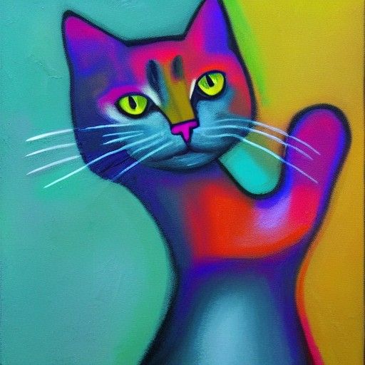 Abstract Cat Generated by AI