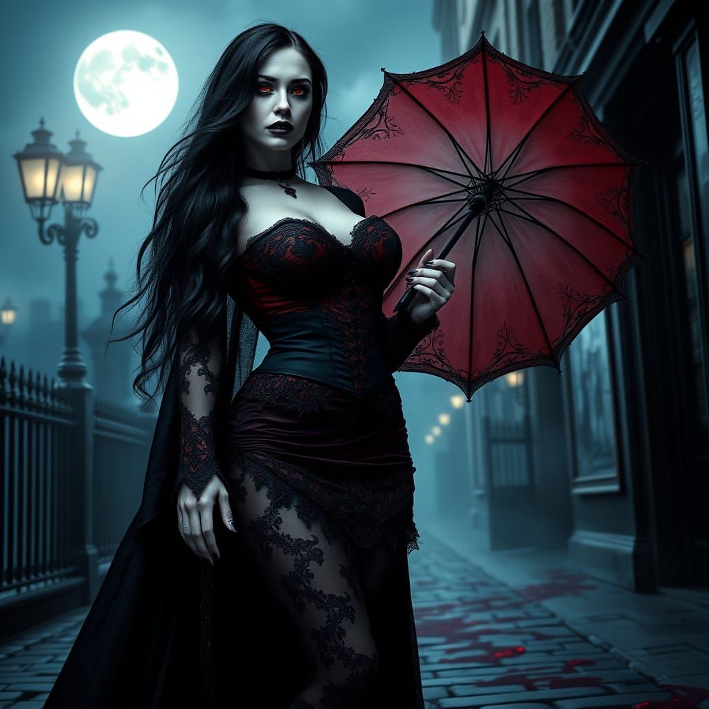 Vampire Woman in Victorian London: Gothic Horror