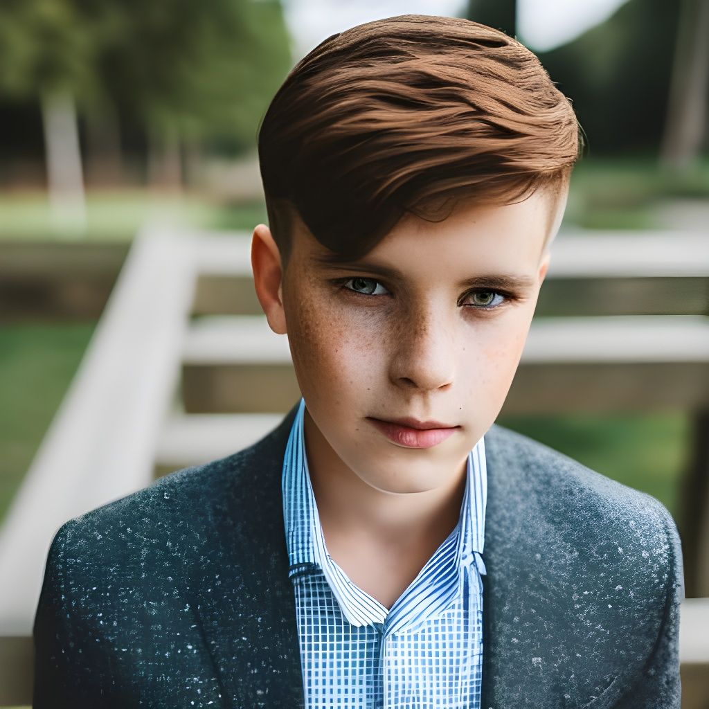 Freckled Boy Portrait in Natural Light
