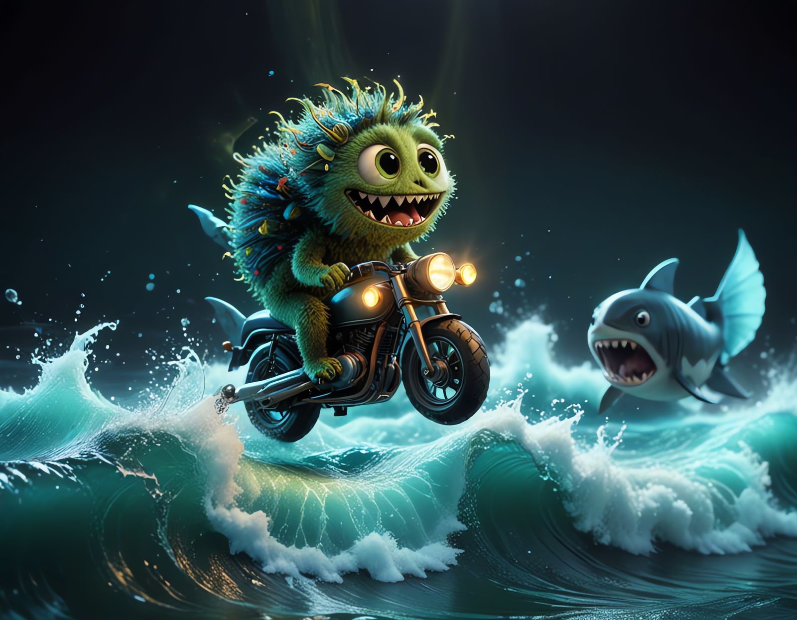 Crazy outruns shark!😁👌🆒
