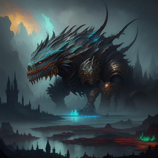 Cute Terrifying Gremlin in Detailed Matte Painting